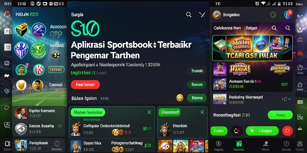 Screenshot gameplay 8180 menampilkan opsi taruhan olahraga yang beragam.