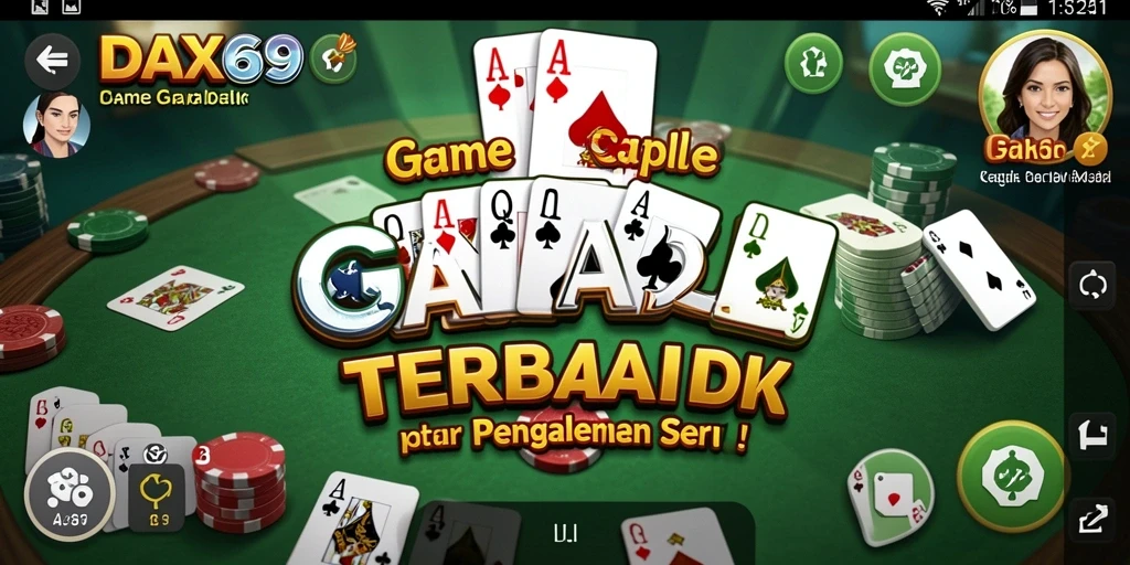 Tampilan gameplay seru saat bermain Gaple di DAX69.