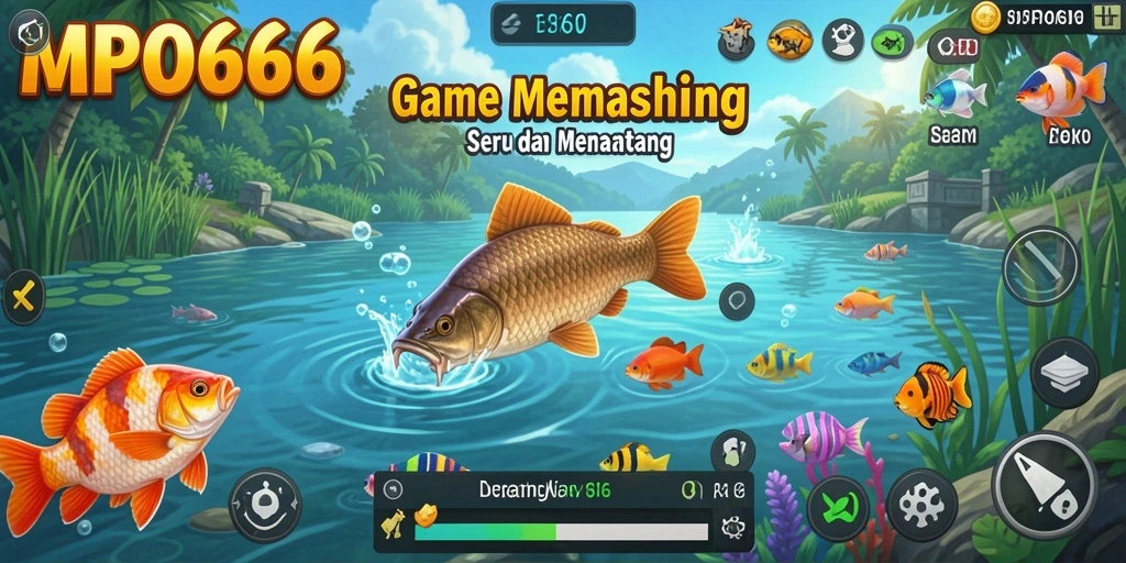 Tampilan gameplay MPO666 dengan aksi memancing yang mendebarkan.