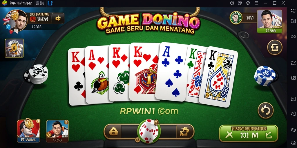 Tampilan menarik gameplay Domino di RPWIN1.
